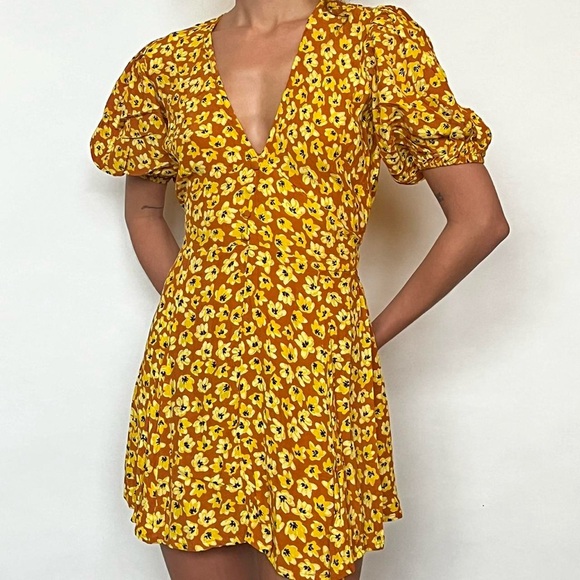 Faithfull the Brand Floral Mini Dress - Picture 1 of 4